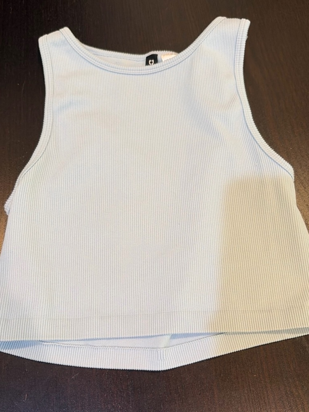 H&M Pale Blue Ribbed Tank Top
